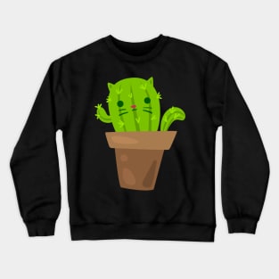 Cat Cactus Crewneck Sweatshirt